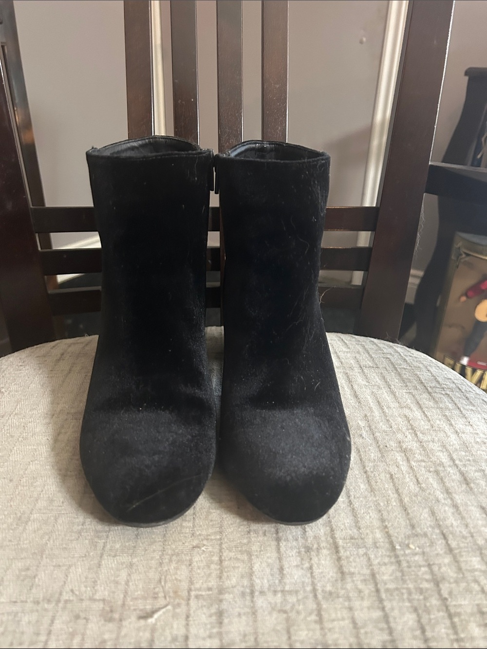 Madden Girl Black Suede Ankle Boots - Women's Dress Booties